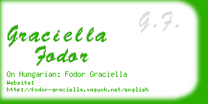 graciella fodor business card